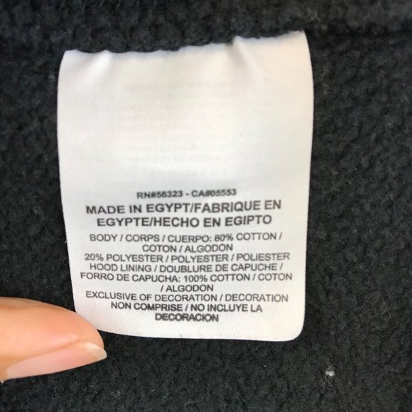 Nike Sweater Adult L Black Palm Tree Spellout Pullover Hoodie - Picture 7 of 8